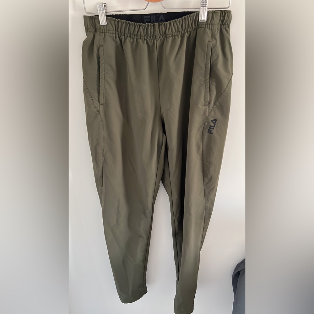 Fila sport pants for men dark green